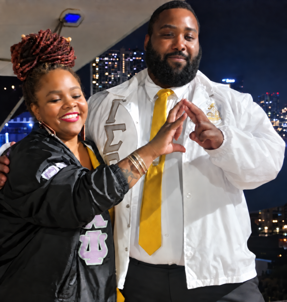 Gamma Sigma Gamma and Sigma Chi Psi celebrating together